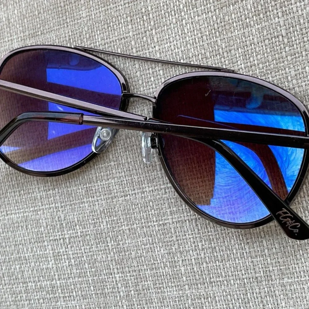 Foster Grant Men Sunglasses Polarized Eye Wear Dark Brown Metal Frame Read Desc
